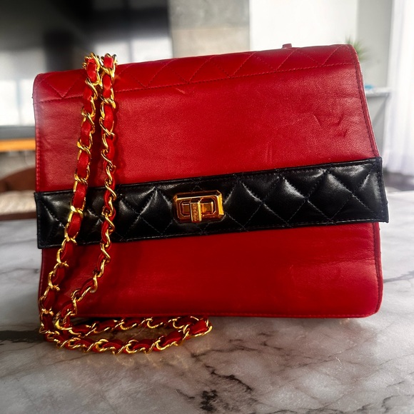 Rare CHANEL CC trapézoid flap bag with wallets - Picture 3 of 14